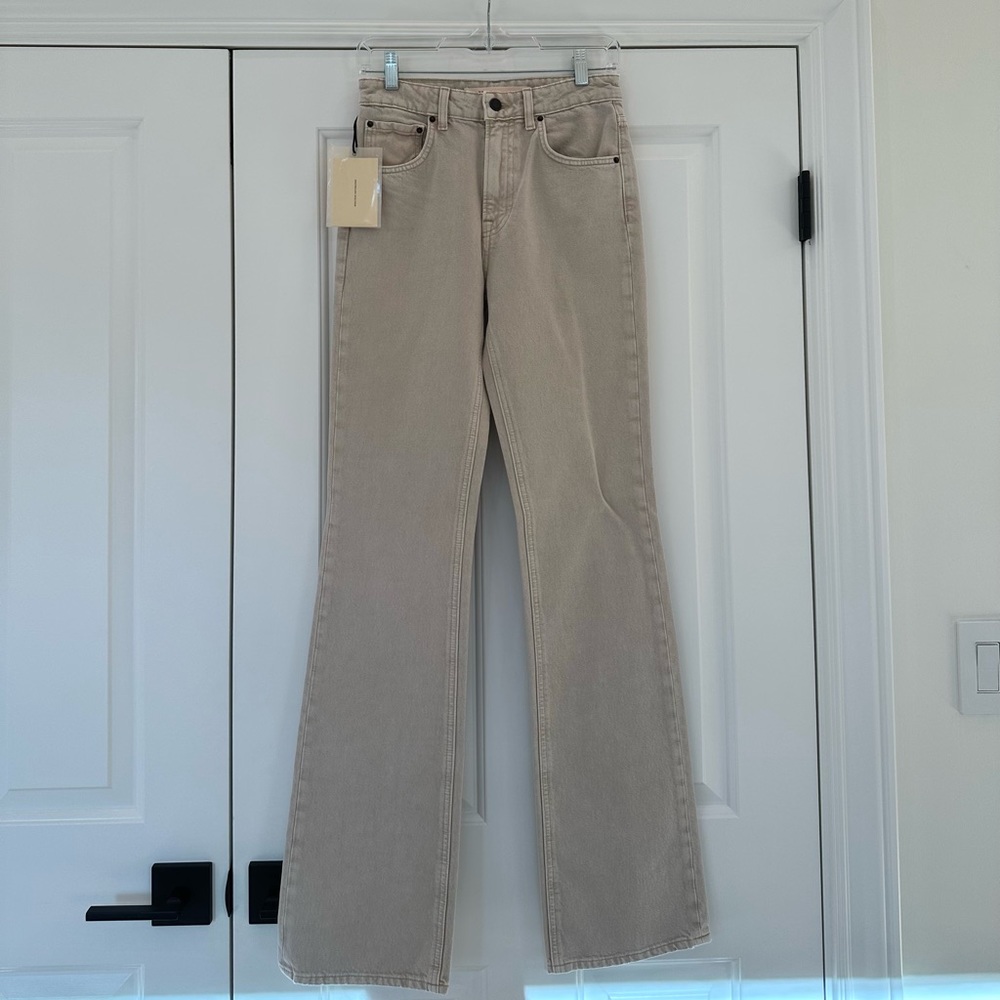 GRLFRND Grey Wide Leg Denim
